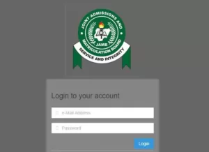 JAMB E-Facility Portal Login Page