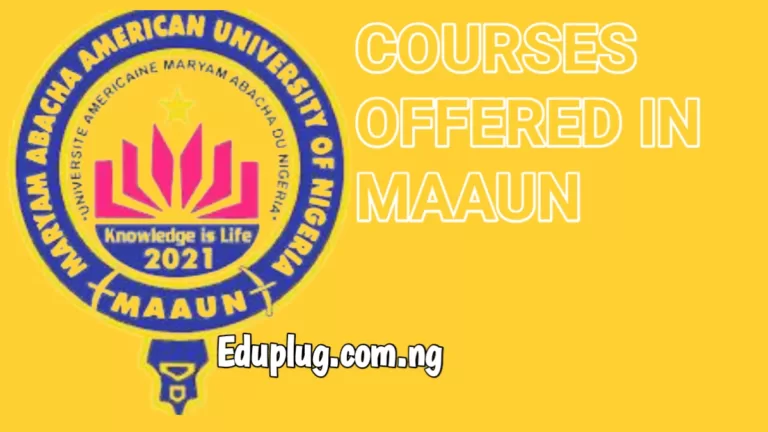 Courses Offered In MAAUN Nigeria